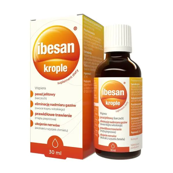 Ibesan, Suplement diety wspomagający trawienie, Krople