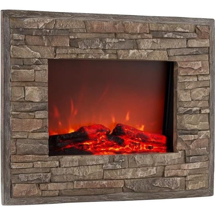 Chimenea eléctrica - KLARSTEIN - Alpbach Snow - 1800W - Diseño de piedra