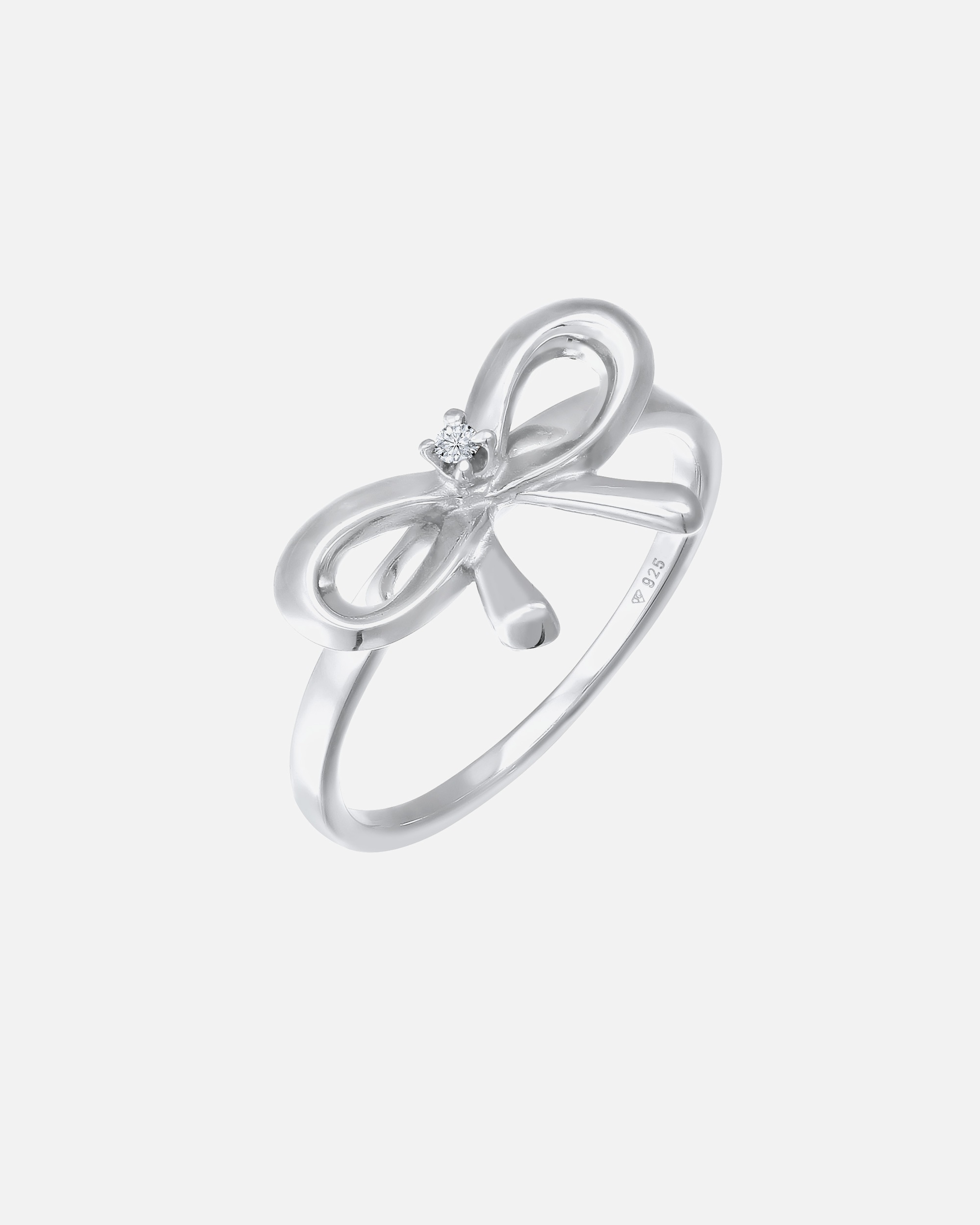 Elli DIAMONDS Femmes noeud tendance avec diamant (0.015 ct.) en argent sterling 925