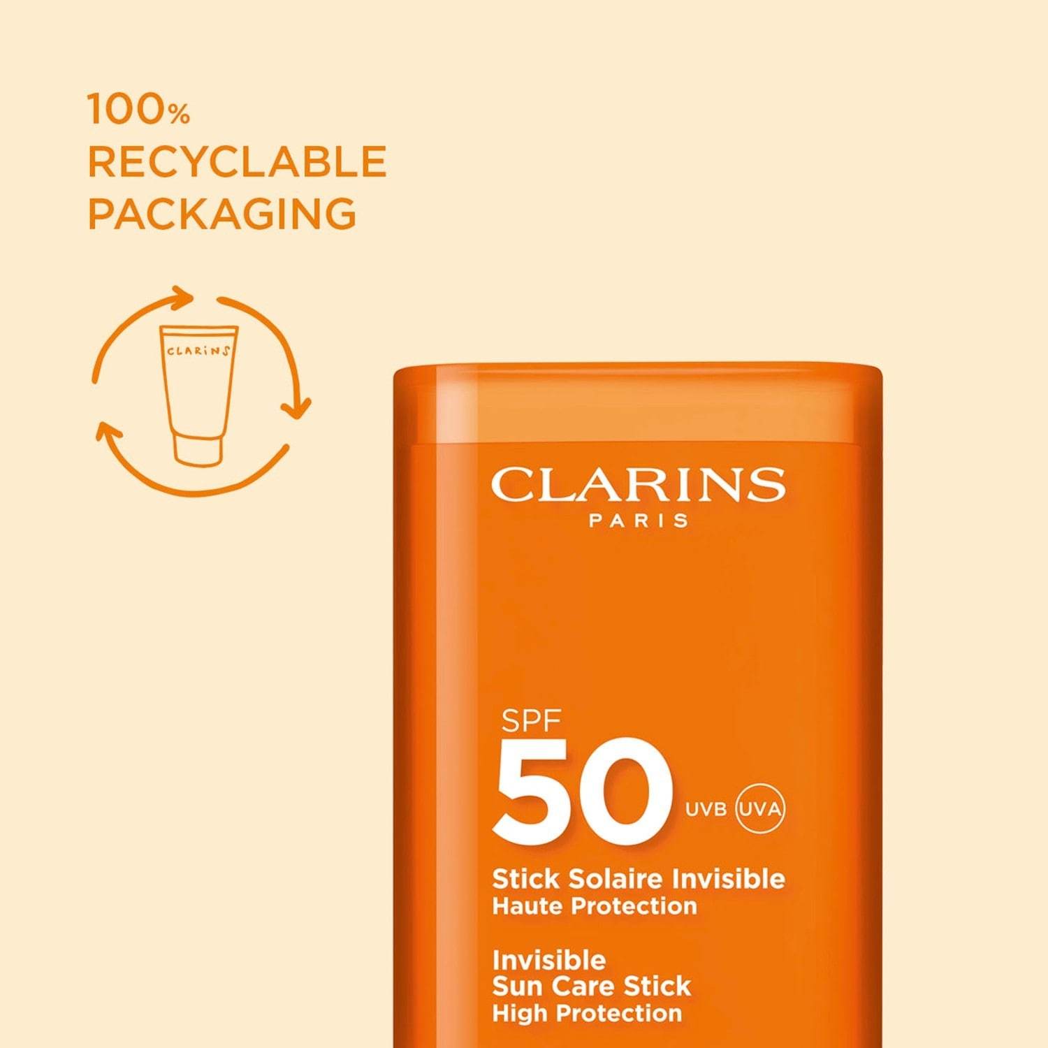 Clarins Sonnenschutzstift Unsichtbarer Sonnenschutz Hoher Schutz LSF 50 - 17 g
