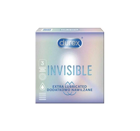 Durex Invisible Extra Lubricated prezerwatywy 3 szt