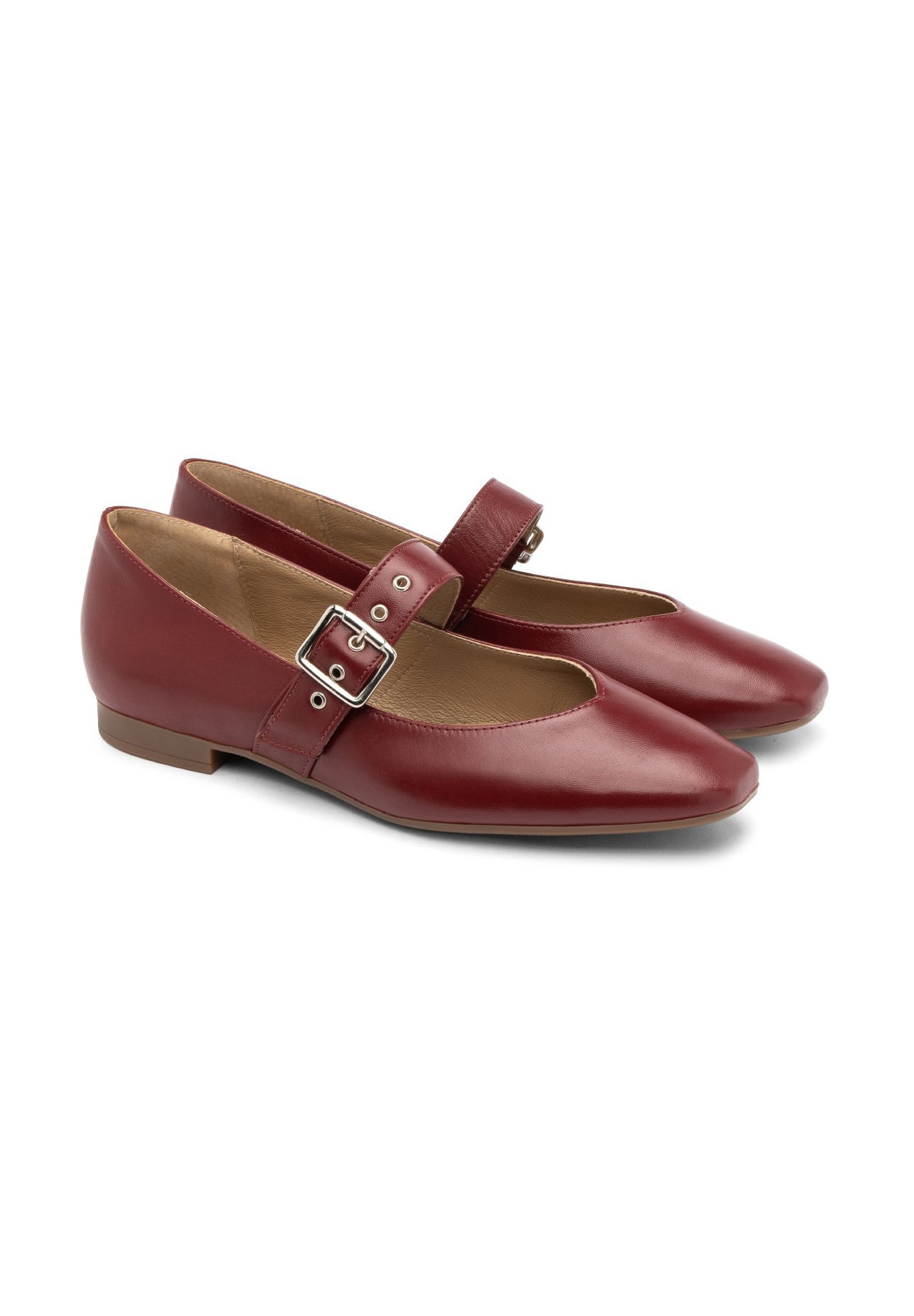 RYŁKO Baletné lodičky na členky - bordó