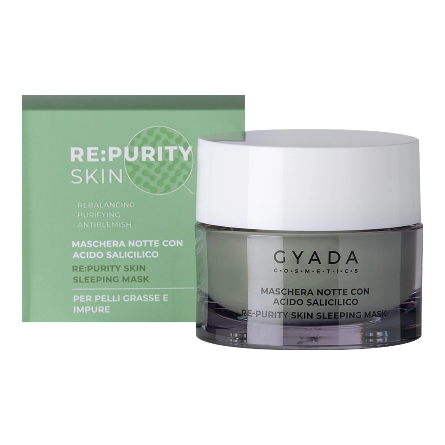 Re:Purity Skin Sleeping Mask - Maschera Notte con Acido Salicilico - Maschera Purificante viso, Tratt. viso notte antimperfezioni