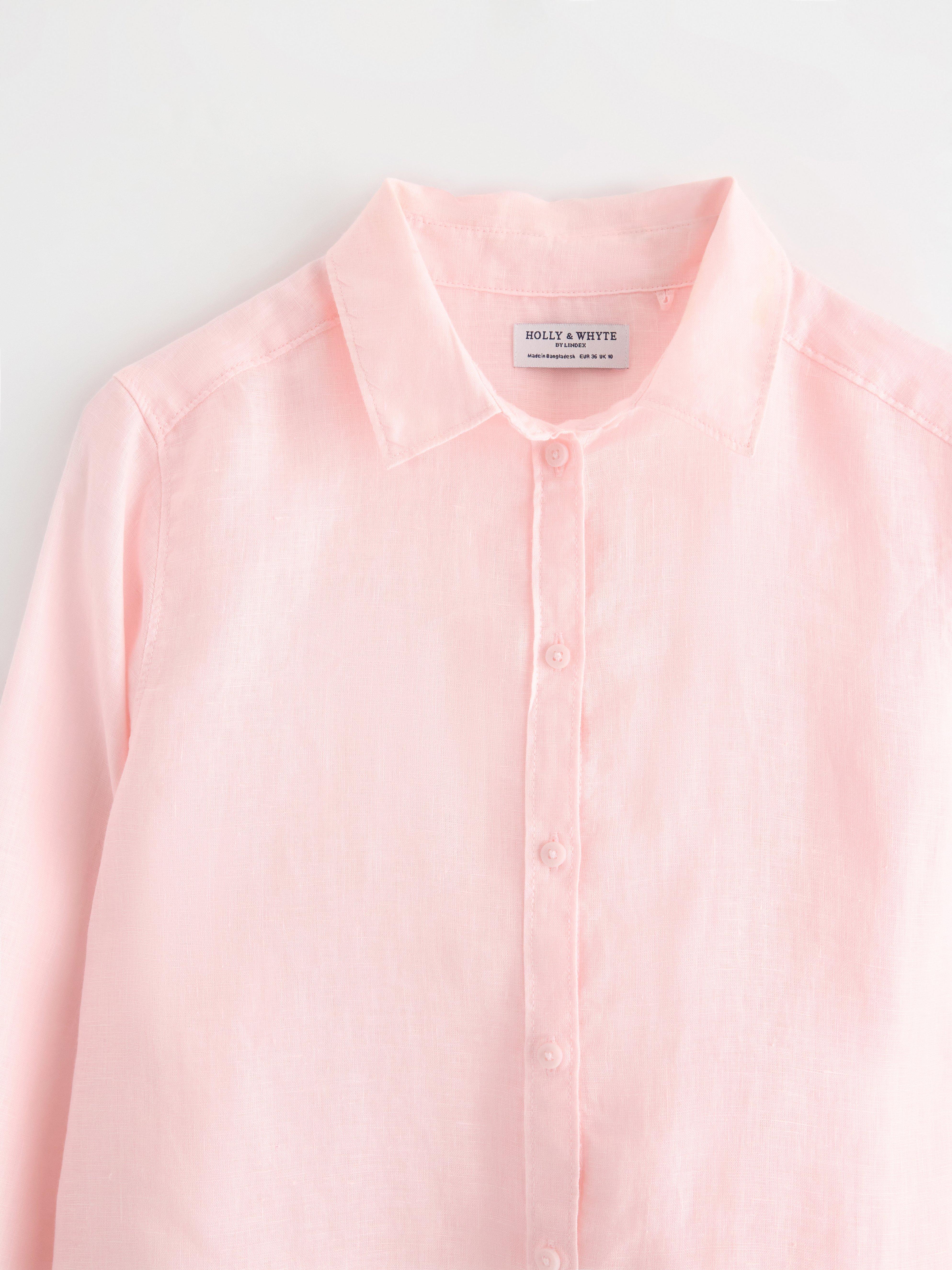 Linneskjorta Light Pink
