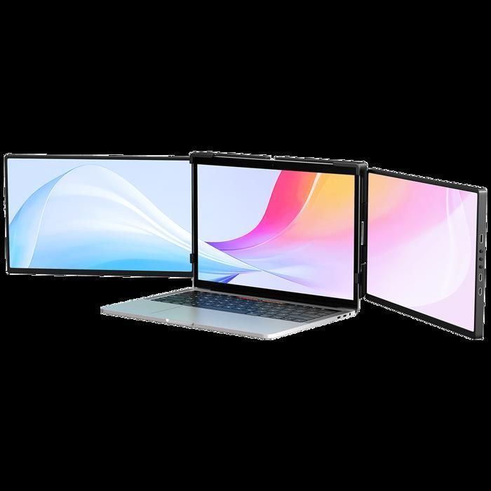 Monitor portátil UPERFECT de 14 polegadas com tela dupla, Full HD 60Hz, sensor de gravidade de 180°, com interface miniHDMI e Type-C.