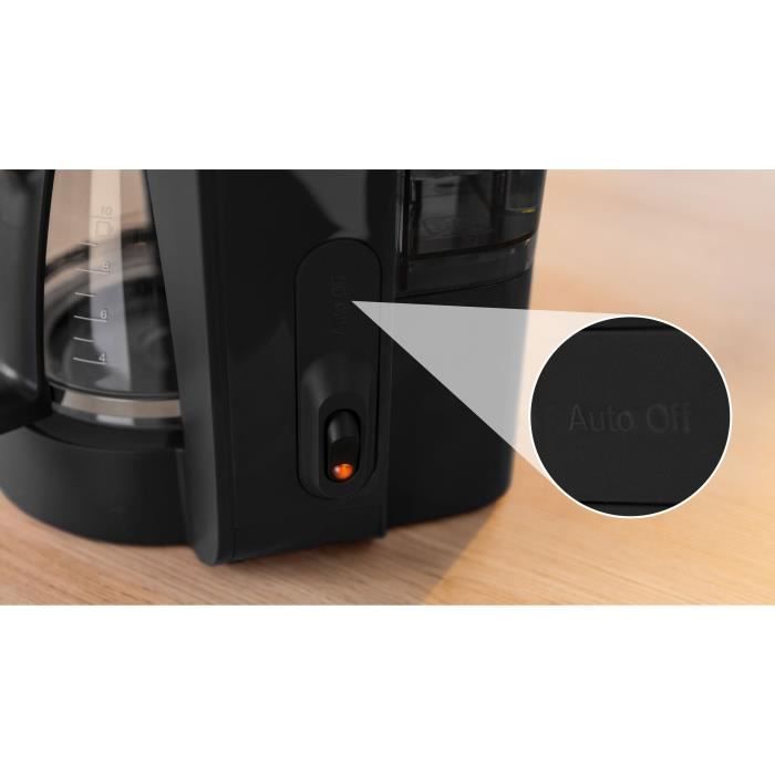 Cafetière Filtre - BOSCH - TKA2M113 MyMoment - Noire - Capacité 1,25L - verseuse verre - système anti-gouttes