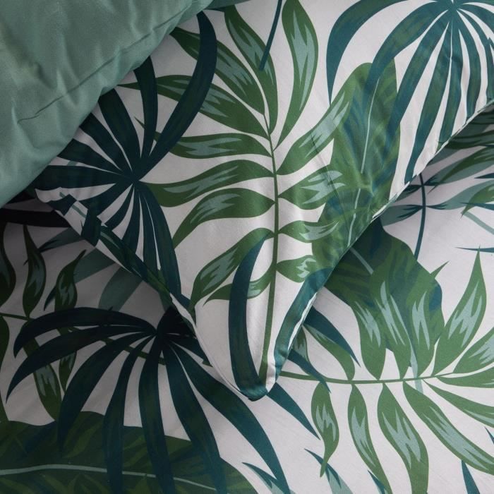 Juego de ropa de cama - TODAY Crazy - Estampado de jungla - Doble - 220 x 240 cm - Verde