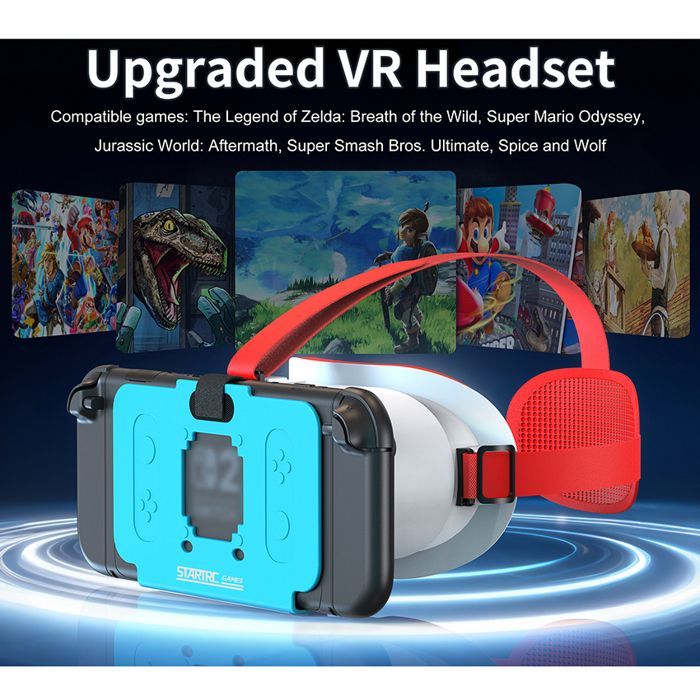 Óculos de Realidade Virtual para Nintendo Switch 2 - Imersão 3D HD - Ajustáveis para Distância Interpupilar e Miopia (0-800°) - Presente de Natal Ideal