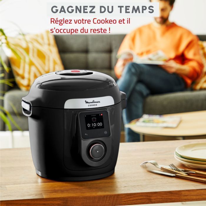 Moulinex Cookeo Wifi 10-en-1, Multicuiseur, 6L, 10 modes de cuisson, Noir CE96G810