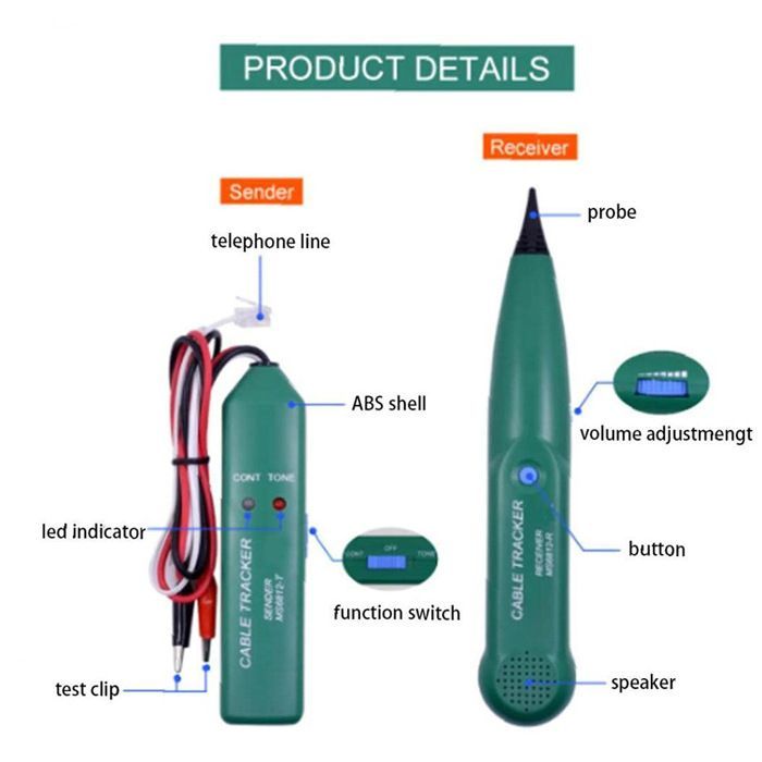 Multifunctional wire tester, cable detector, MS6812 robotic lawnmower cable detector