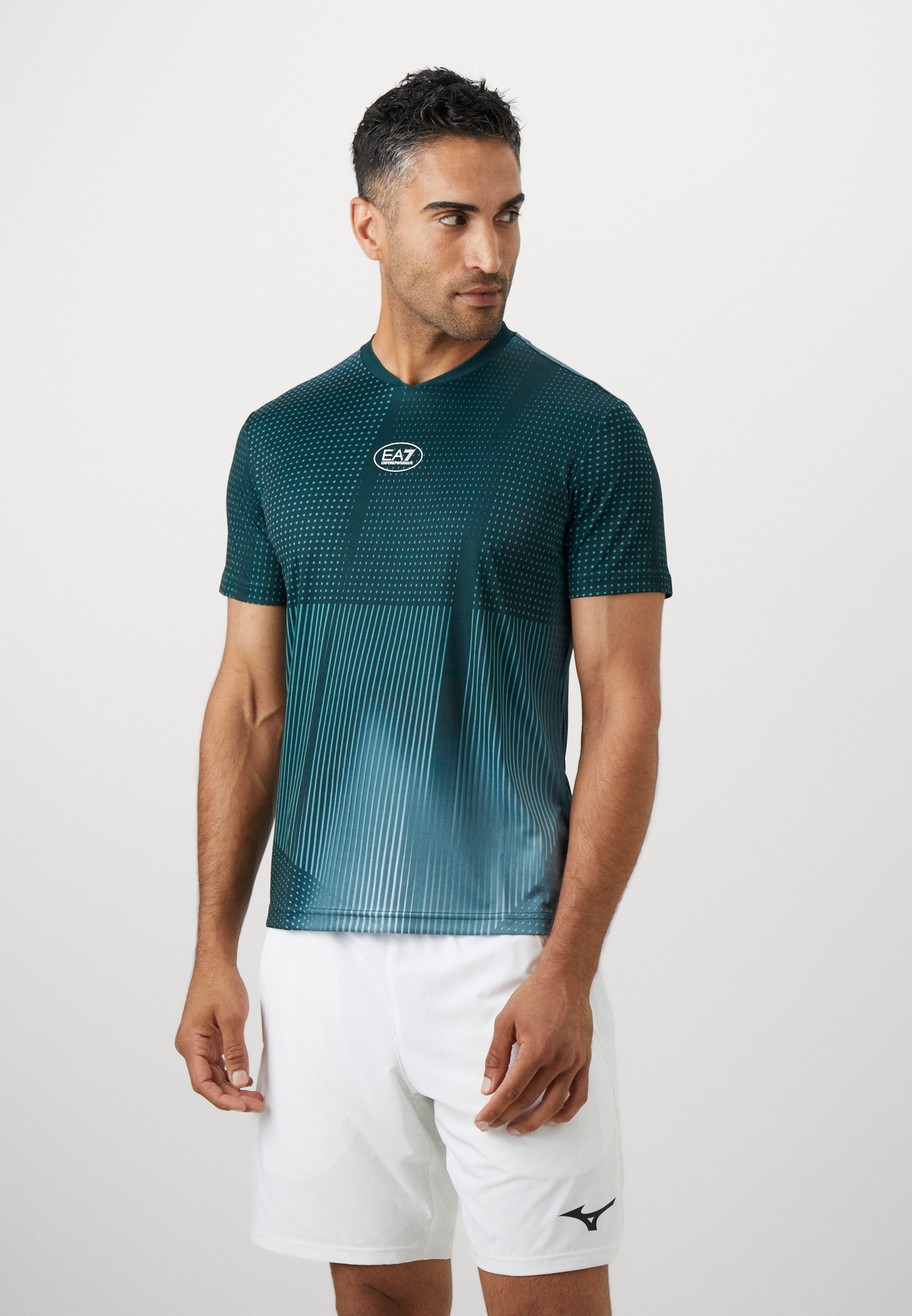 EA7 Emporio Armani TENNIS PRO TEE GRAPHIC - T-shirt de sport - vert fantaisie