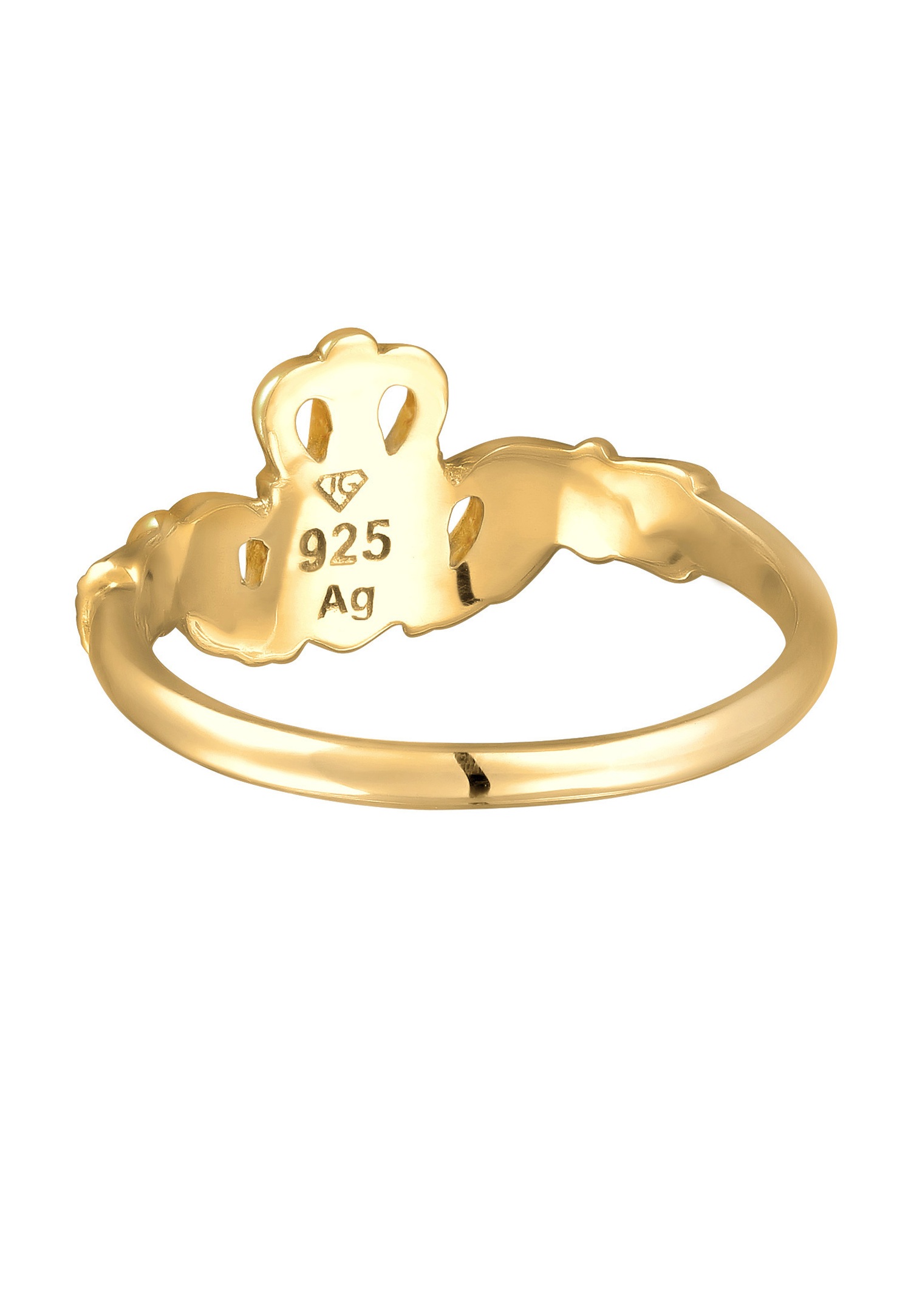 Elli Femmes Claddagh Coeur Couronne en Argent Sterling 925