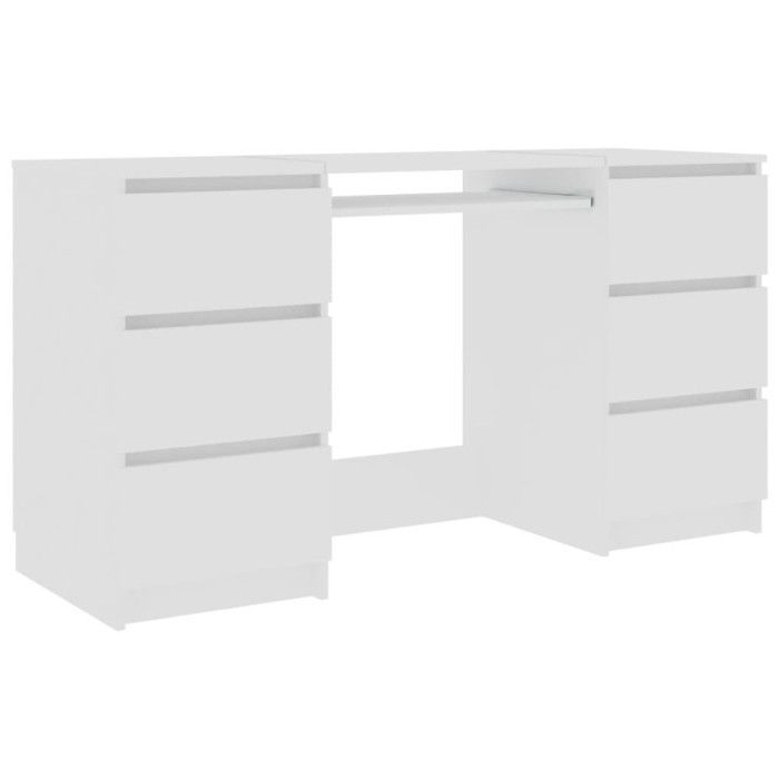 vidaXL Bureau Blanc 140x50x77 cm Aggloméré