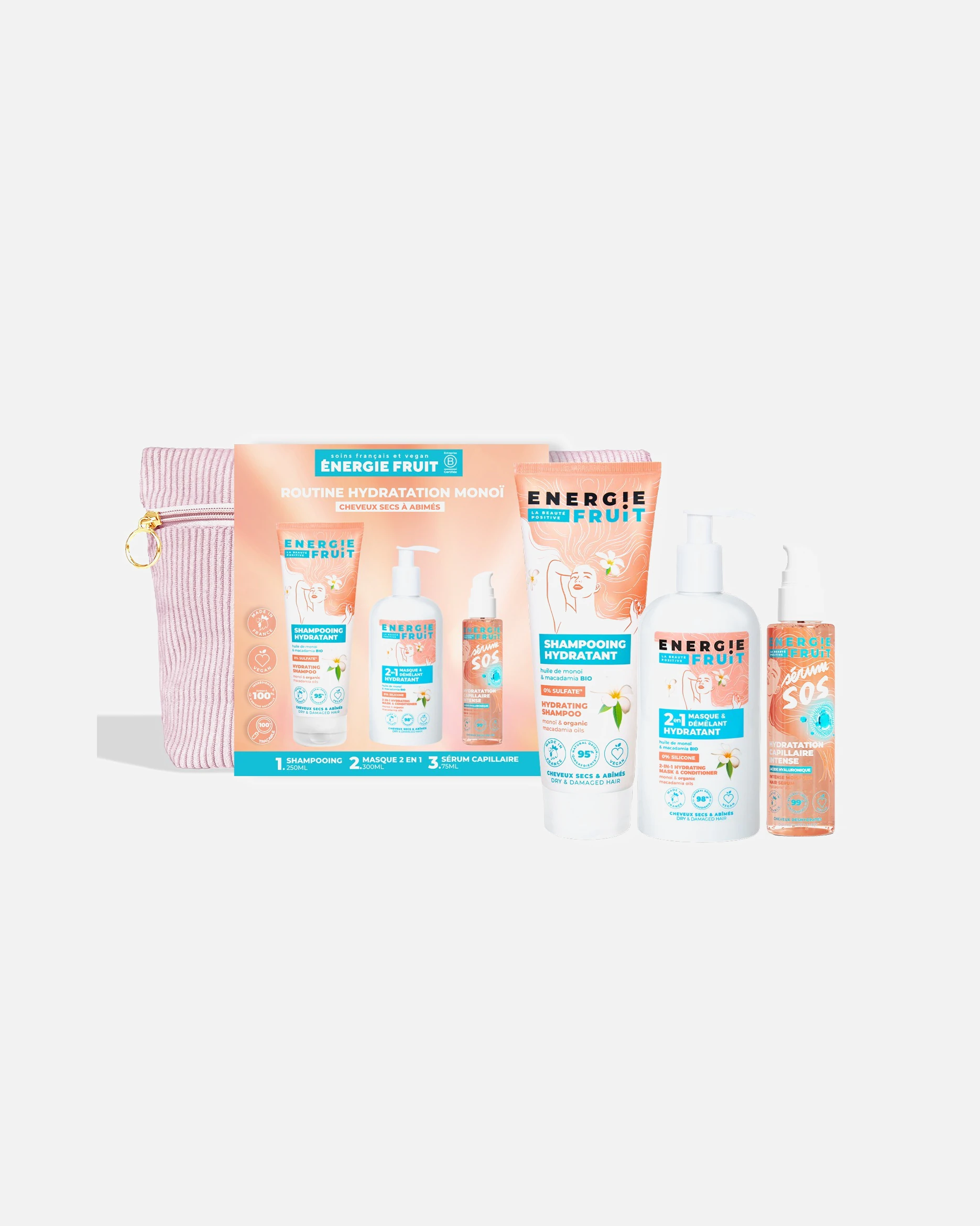 Energie Fruit Trousse Routine Hydratation Monoi Cheveux Secs