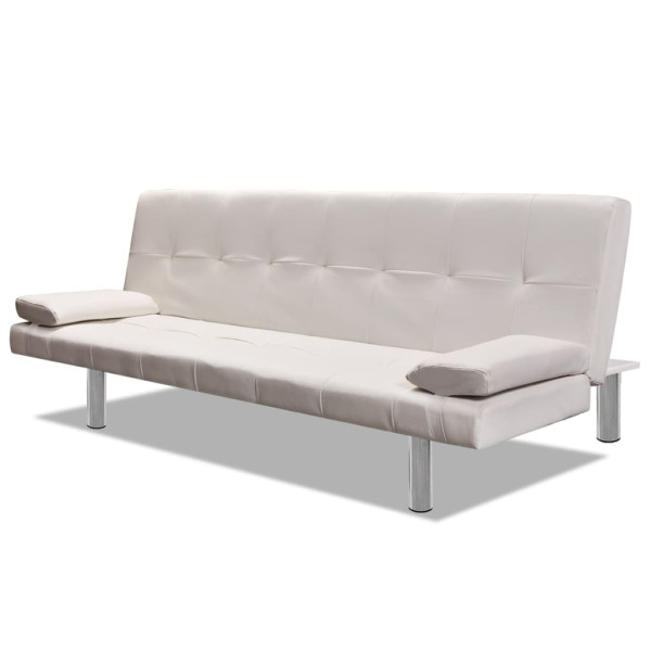 Sofa Kremowy  Sztuczna skóra vidaXL