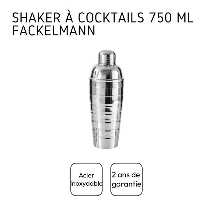 Cocktail duo with shaker and stainless steel alcohol dispenser Fackelmann Bar Concept