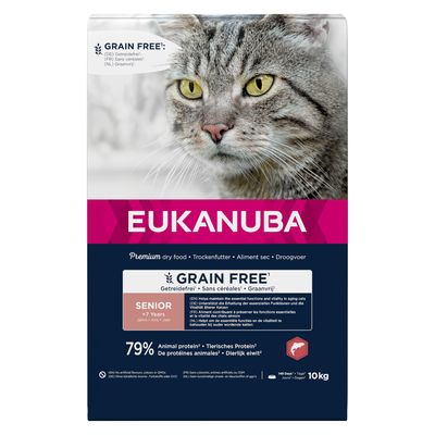20 kg Eukanuba getreidefreies Trockenfutter für Katzen mit Lachsanteil – 16 kg + 4 kg gratis!*