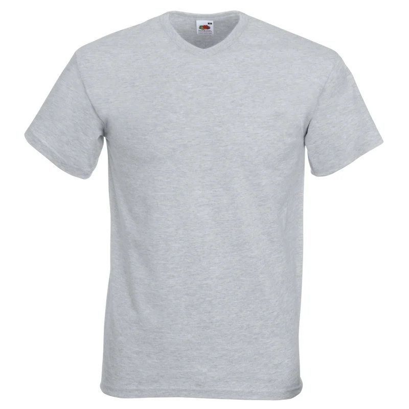  Camiseta Basic De Pico De Manga Corta Fruit Of The Loom