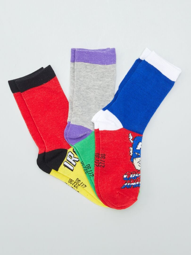 Conjunto de calcetines de Marvel de 'Los Vengadores' - ROJO