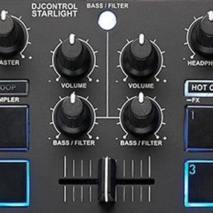 Controlador de DJ portátil HERCULES DJ STARLIGHT - 2 decks - 8 pads - Placa de som integrada - Serato DJ Lite incluído