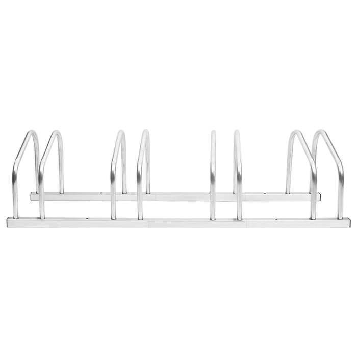 vidaXL Soporte para 4 bicicletas, soporte para bicicletas con almacenamiento, soporte de suelo para bicicletas para garaje, jardín, patio, 154419