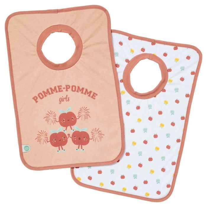 Babycalin - Lot de 2 bavoirs passe-tête 6 mois - Smoothie