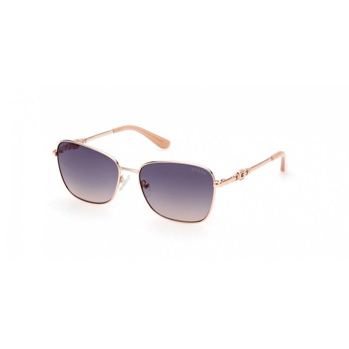 Gafas de sol Guess GU7884 57/16/140 de metal brillante color oro rosa/azul violeta para mujer GU7884