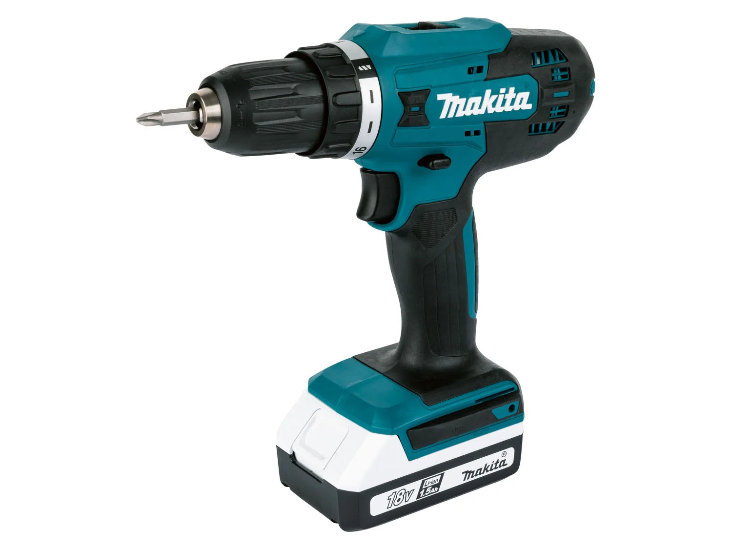 Makita 18 V sladdlös borr-/skruvdragarsats »DF488D«, med 2 batterier och laddare