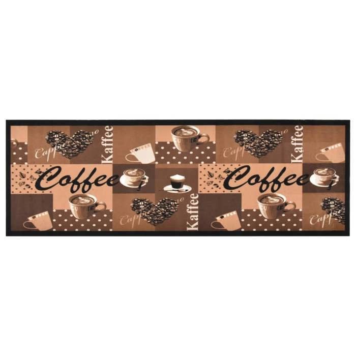 vidaXL Wasbare Keukenmat, Koffiebruin, 45x150 cm