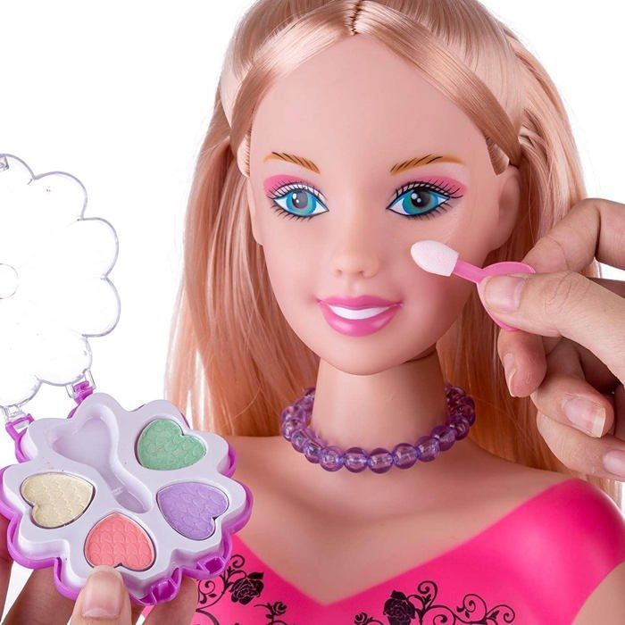 Set di 35 teste di bambola per acconciature e trucco, set di accessori, teste di bambola colorate e realistiche