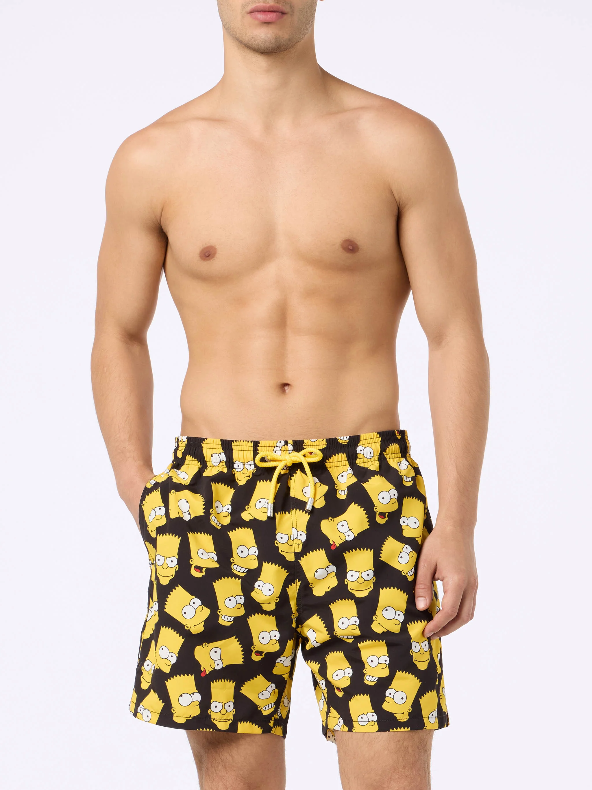 Gustavia herenzwempak (middellang model) met Bart Simpson-print