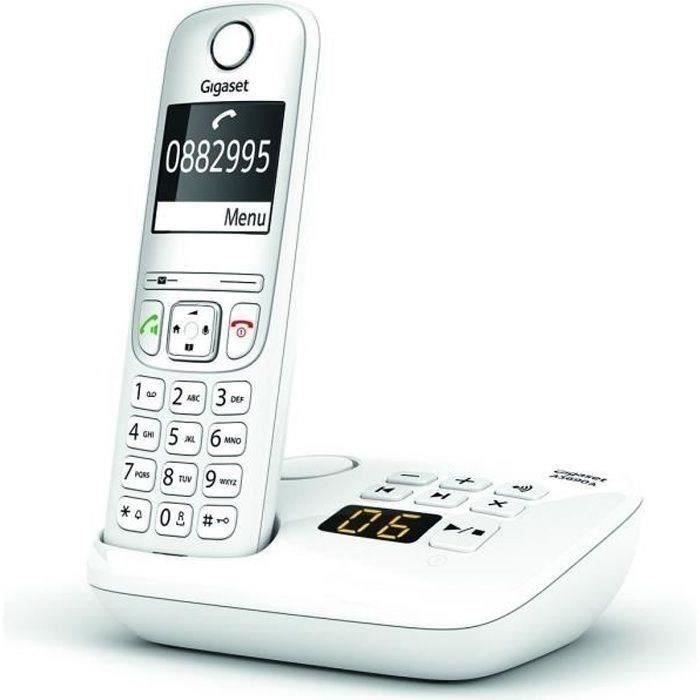 AS690 A White Cordless Phone - GIGASET - Cordless with Answering Machine - Hands-free - Caller ID