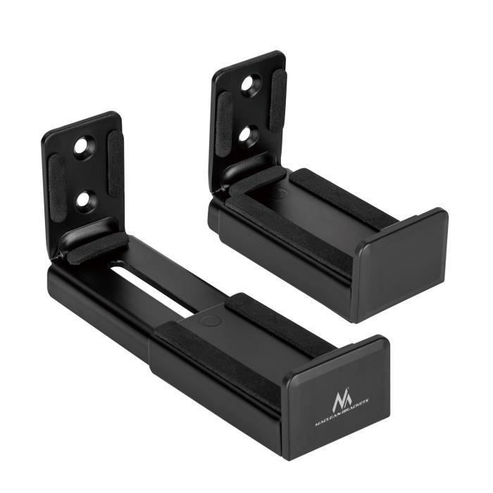 Soporte universal para barra de sonido Maclean MC-932, profundidad ajustable de 90 a 154 mm, soporta hasta 1,5 kg, 2 soportes.
