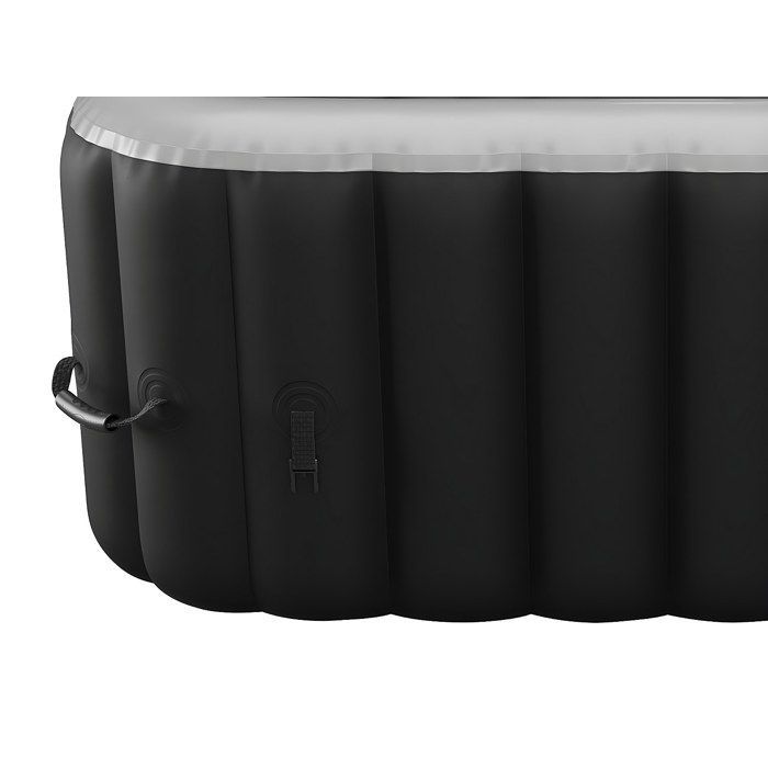 Spa hinchable cuadrado para 4 personas - 154 x 154 x 65 cm - 120 chorros de aire - Negro y gris - B-COSY II