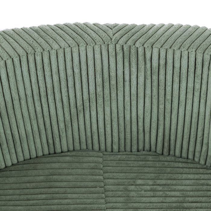 MISIOO Piscina di palline rotonda in velluto a coste verde per cameretta di neonati/bambini, 90x30 cm, palline non incluse.