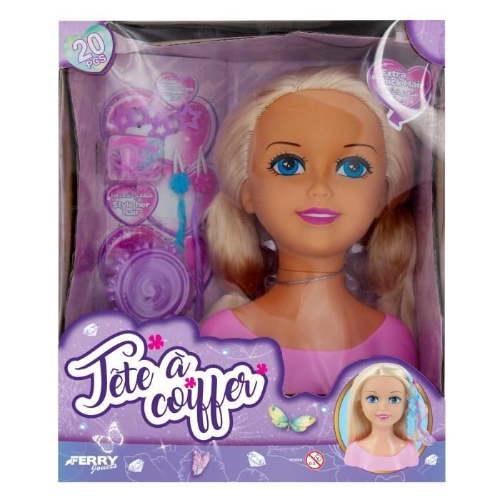 Stylingkop - FERRY - Met 20 accessoires - Voor meisjes - 2 jaar garantie