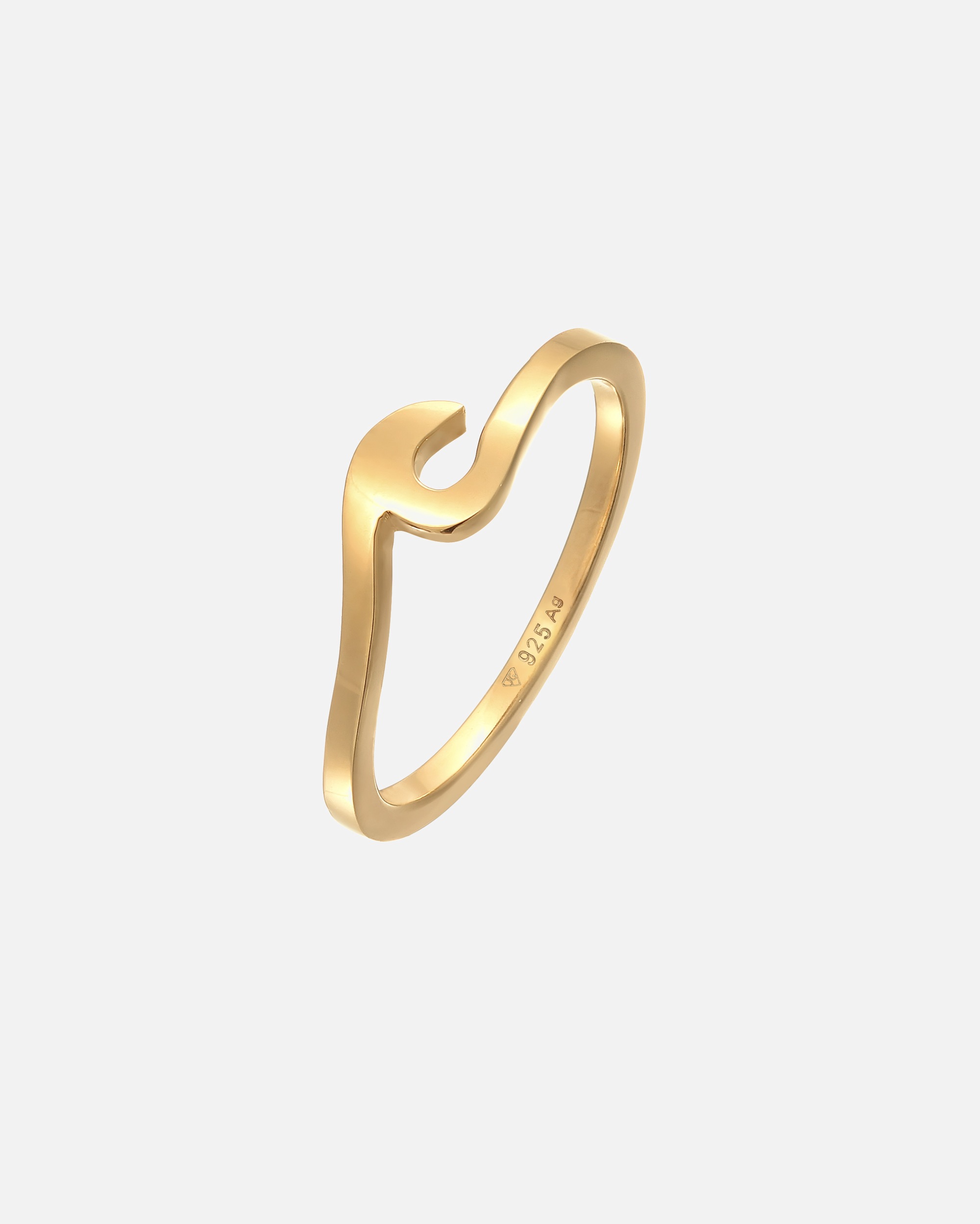 Elli Femmes Vague Basique Tendance en Argent Sterling 925
