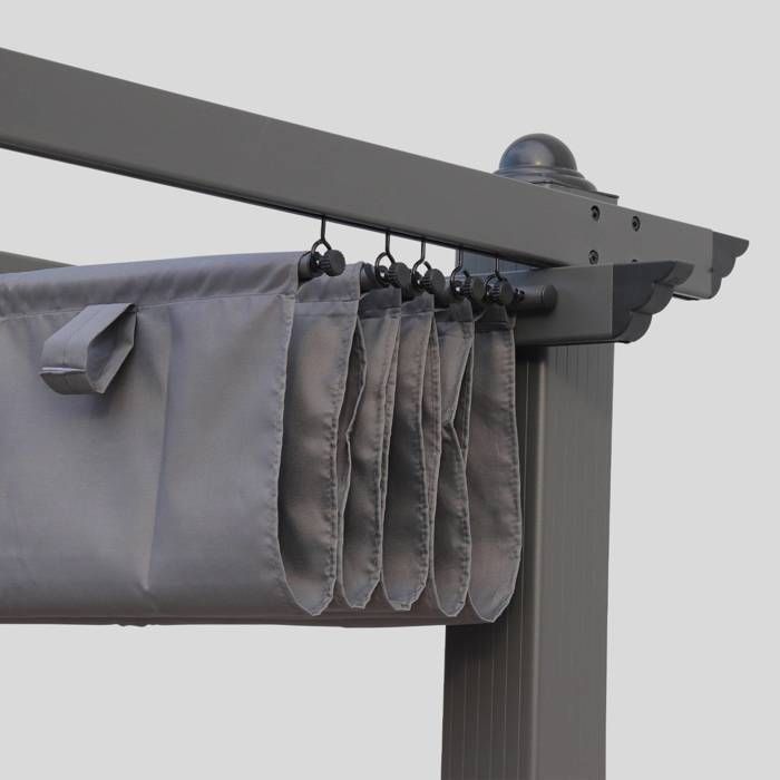 Toldo gris para cenador Condate de 3x4 m - toldo de repuesto para pérgola.