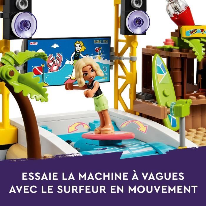LEGO® Friends 41737 Le Parc d’Attractions à la Plage, Jouet de Construction Avancée, Enfants 12 Ans