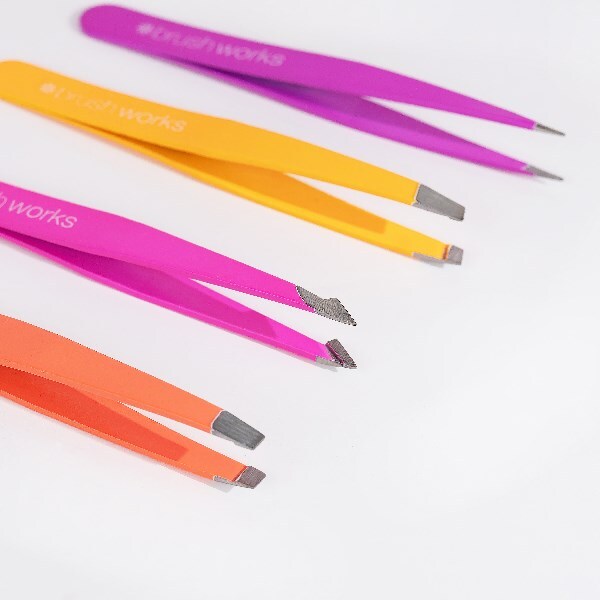 Brushworks 4-teiliges Kombinationspinzetten-Set – Brights