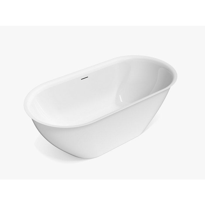 Bañera exenta - 160 x 80 x 58 cm - Acrílico - Blanco - 197 L - SORTINO