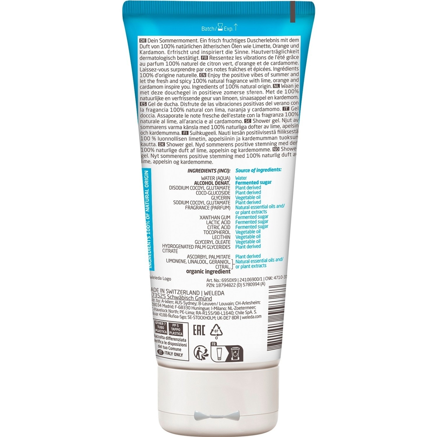 Weleda Aroma Shower Summer Boost dušo želė, 200 ml