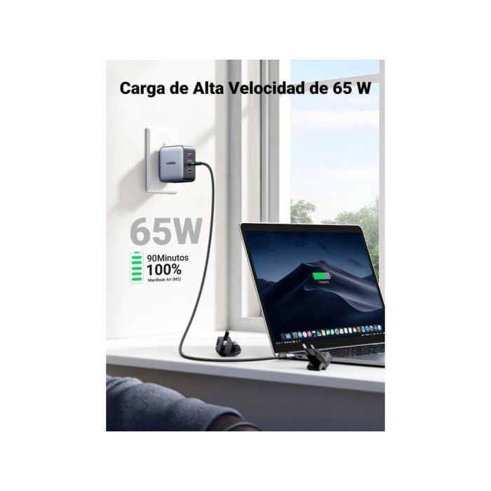 Travel Charger - UGREEN - Nexode 65W - 3 USB-C Ports - International Adapter - Fast Charging