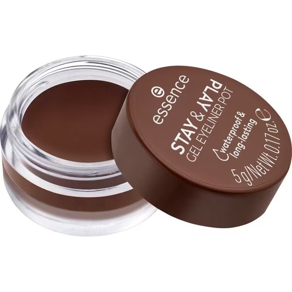 Essence Stay & Play 02 Brown gel črtalo za oči v lončku<br>5g