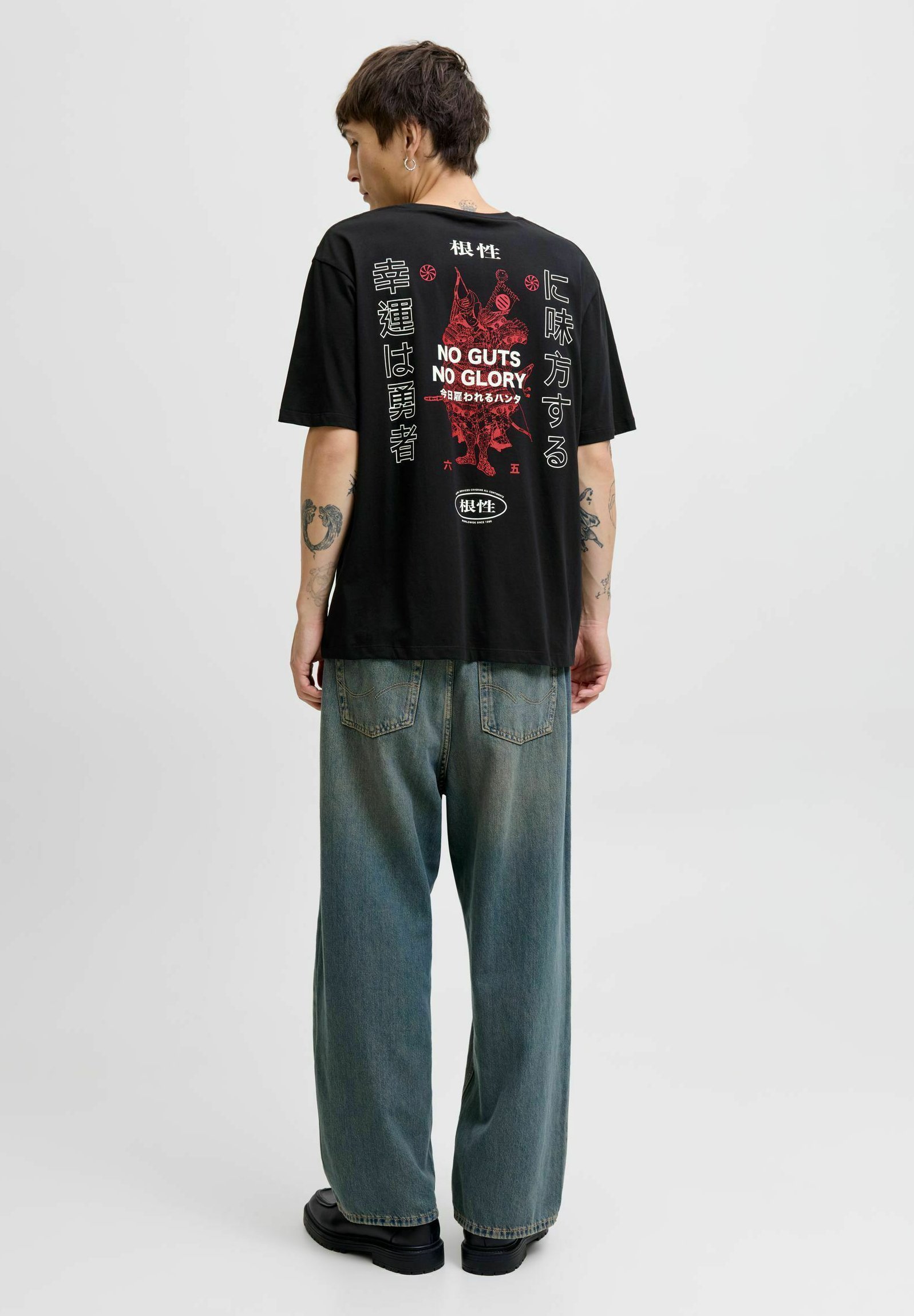 T-shirt Jack & Jones con stampa - nera