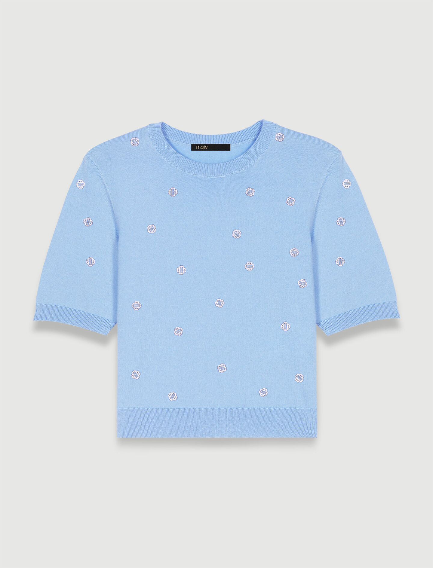Strassilla koristeltu jersey - Sininen
