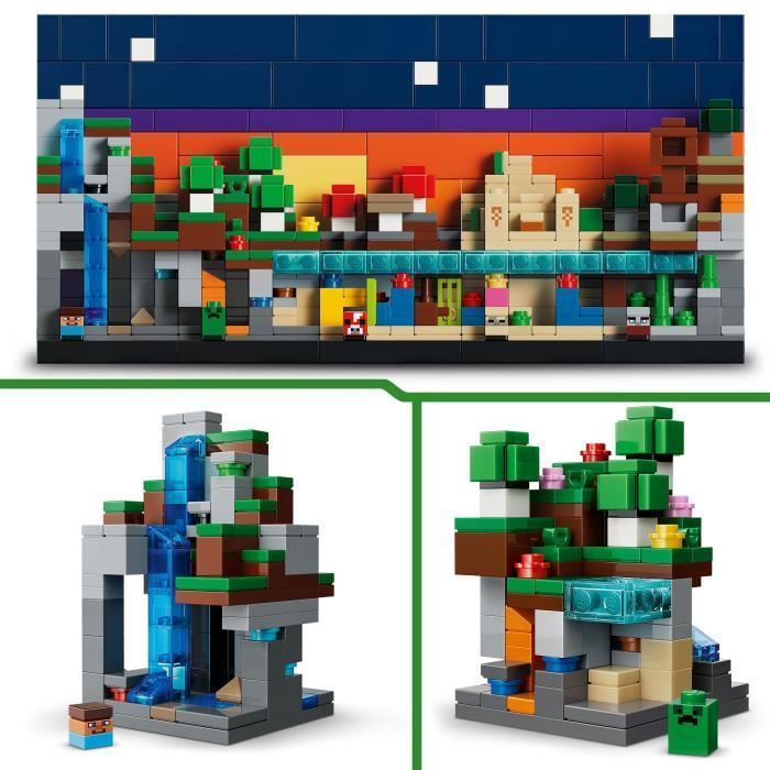 LEGO Minecraft 21589 Mini Biomi - Giocattolo da costruzione per ragazzi e ragazze dai 12 anni in su