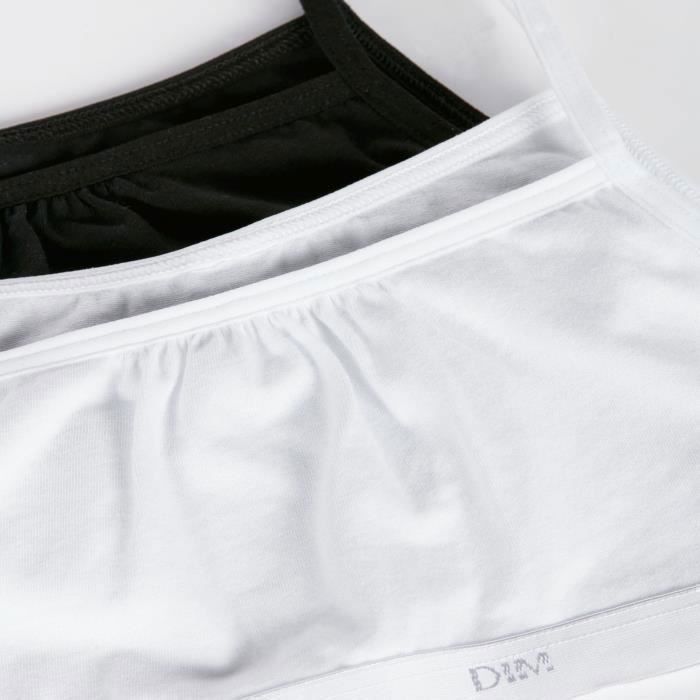 Conjunto de 2 sujetadores de algodón elástico para niña de Les Pockets Ecodim