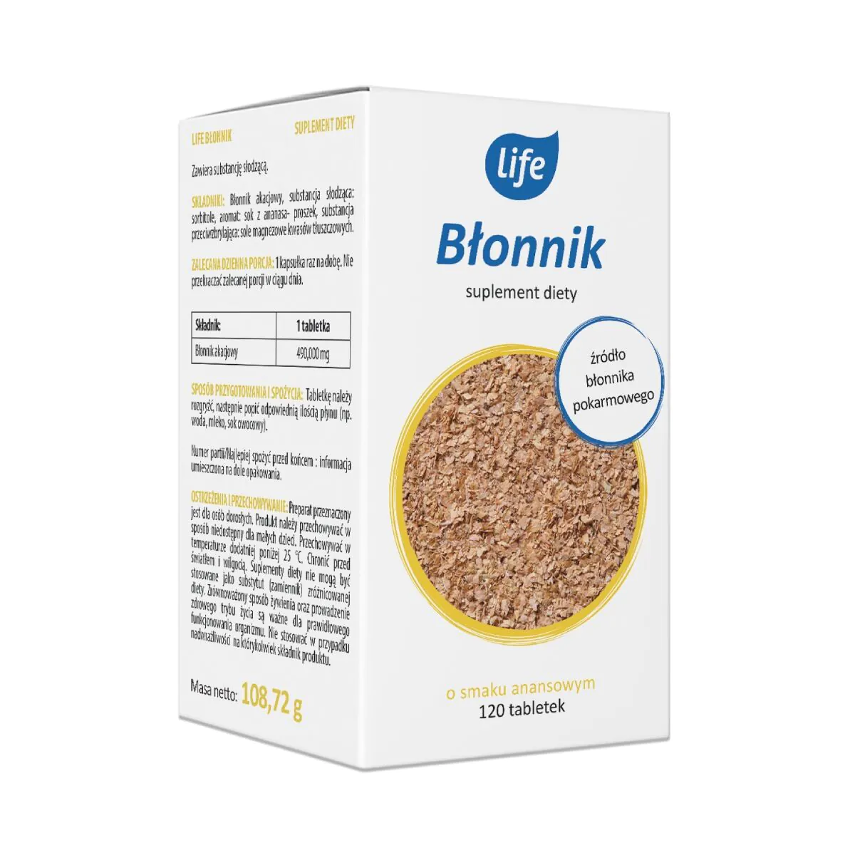 Life Błonnik Smak Ananasowy