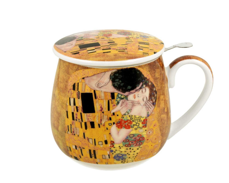 Kubek z zaparzaczem Klimt The Kiss 430 ml do Kawy Herbaty